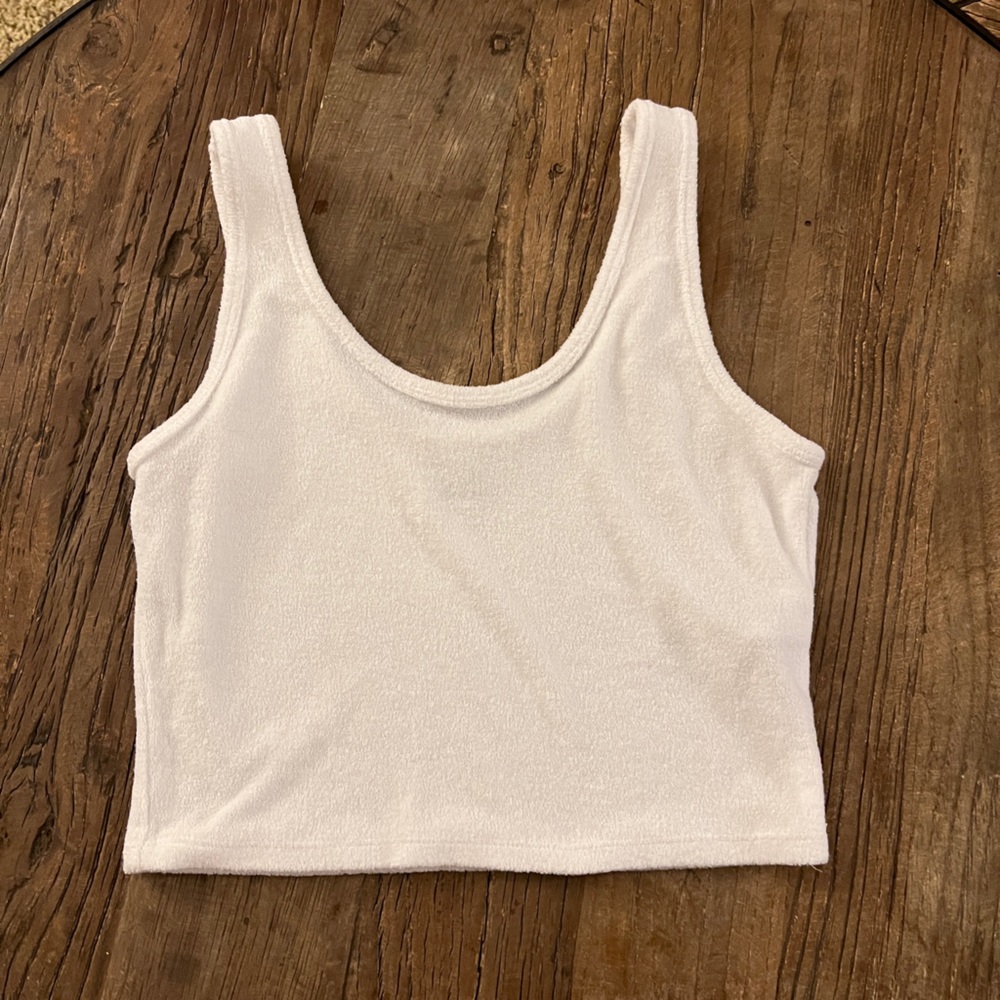 White Hollister Cropped Tank